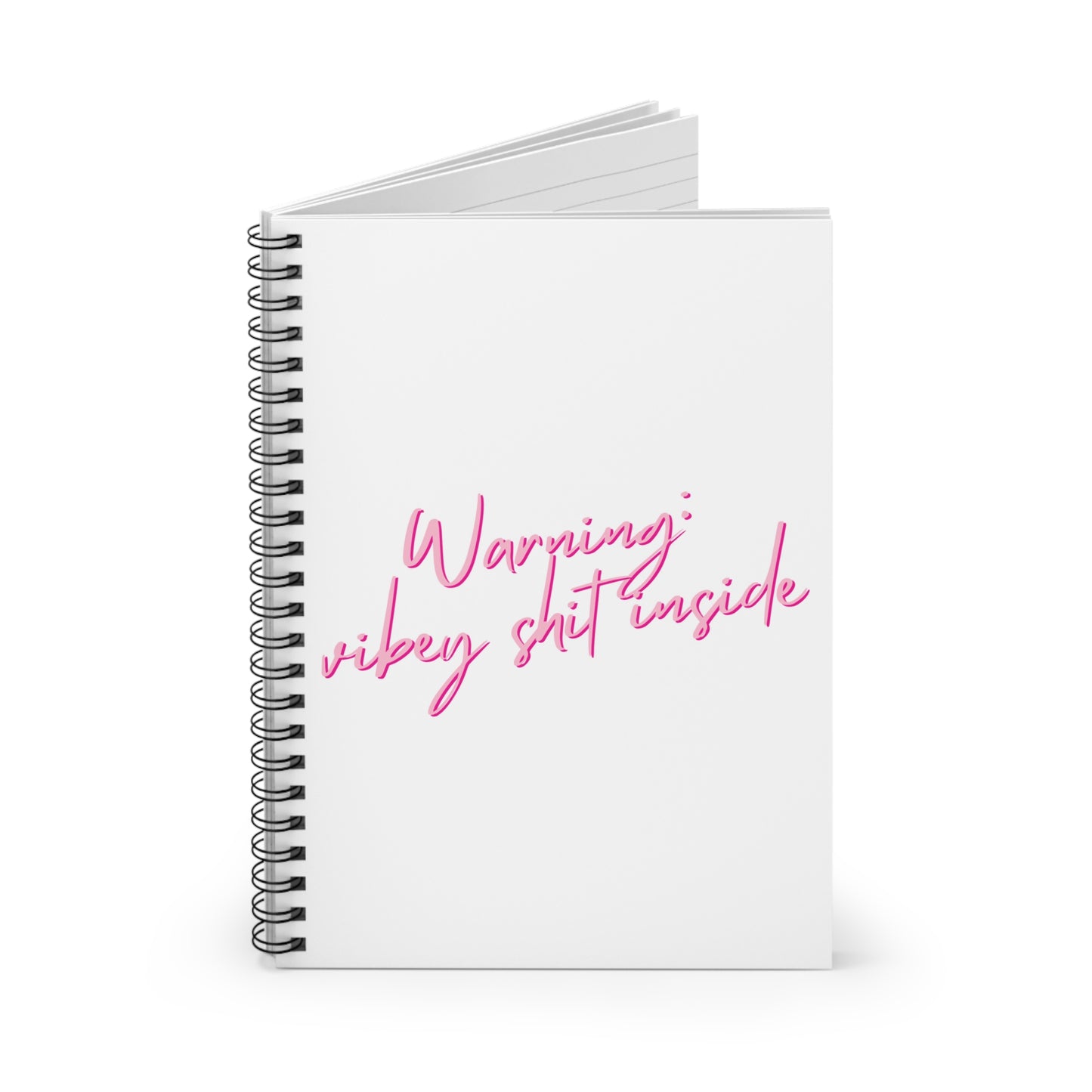 Warning: Vibey Shit Inside Journal (White)