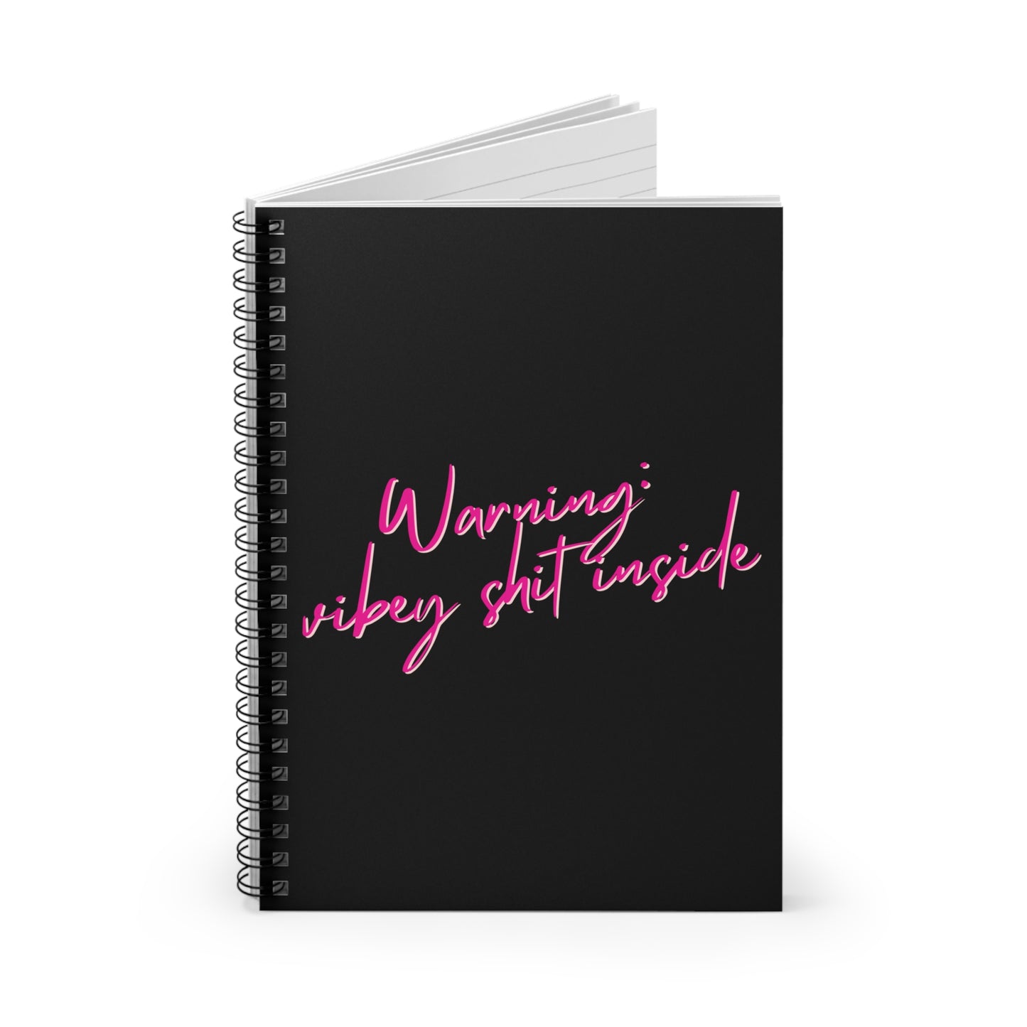 Warning: Vibey Shit Inside Journal (Black)