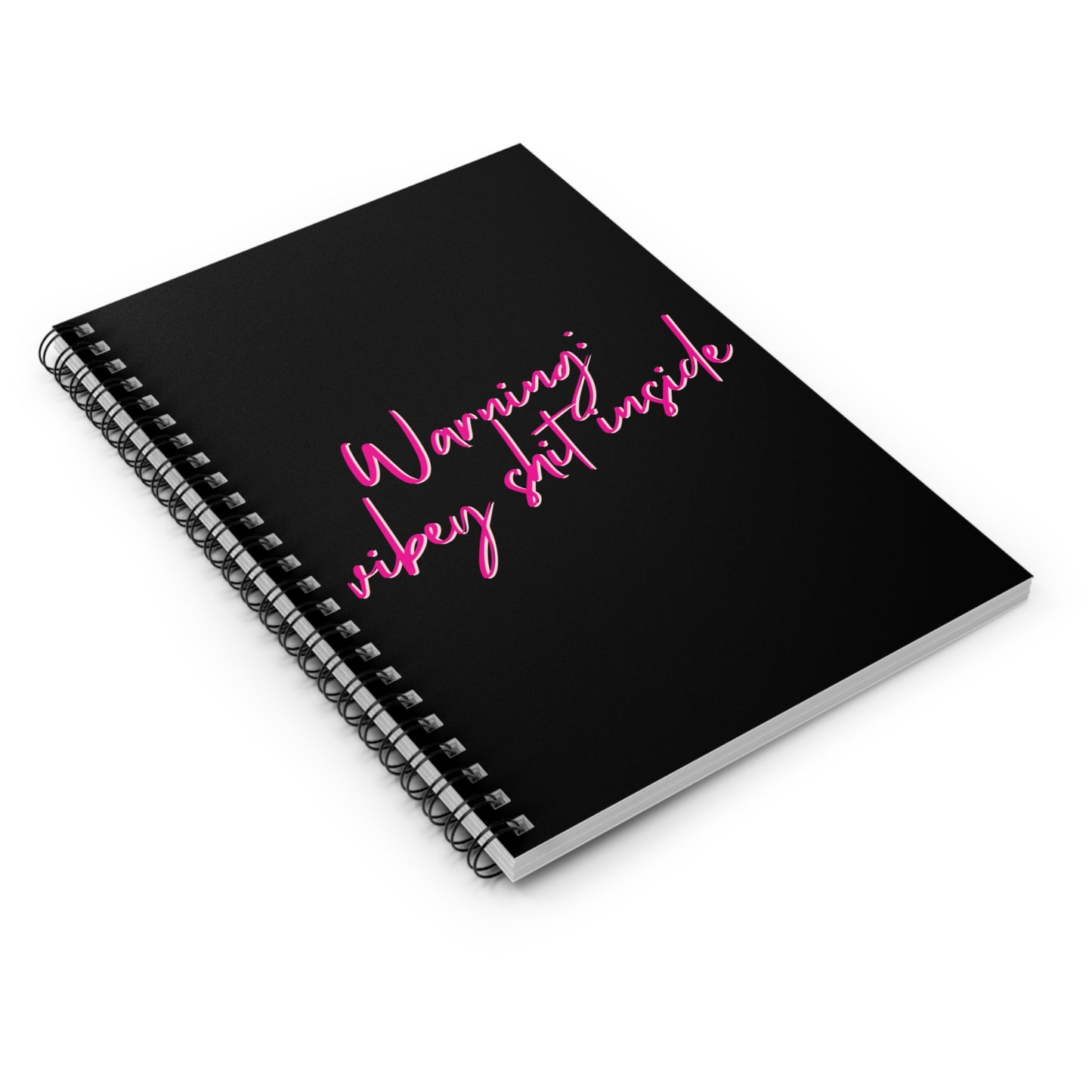 Warning: Vibey Shit Inside Journal (Black)