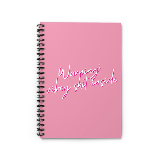 Warning: Vibey Shit Inside Journal (Pink)