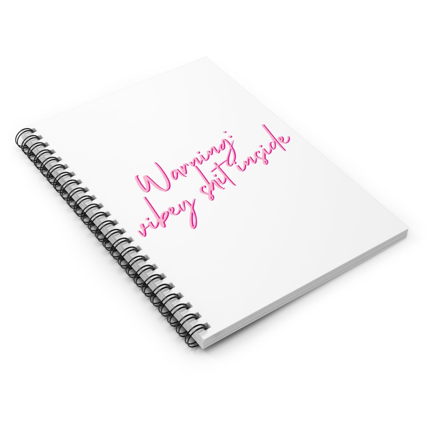 Warning: Vibey Shit Inside Journal (White)